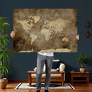 Personalized Push Pin World Map Canvas Print – Custom Framed