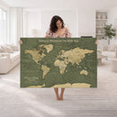 Personalized Push Pin World Map Canvas – Custom Framed