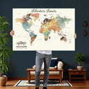 Custom Push Pin World Map Wall Art Canvas Print – by MyGreatCanvas | Canvas Wall Art Prints | Photo Prints & Wall Decor