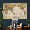 Personalized Push Pin World Map Canvas Print – Custom by MyGreatCanvas | Canvas Wall Art Prints | Photo Prints & Wall Decor