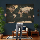 Vintage World Map Canvas Wall Art – Framed Travel Map for by MyGreatCanvas | Canvas Wall Art Prints | Photo Prints & Wall Decor