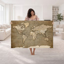 World Map Wall Art Canvas Print, Framed Map Art Picture