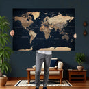 World Map Canvas Print – Detailed Map of the World Wall Art by MyGreatCanvas | Canvas Wall Art Prints | Photo Prints & Wall Decor