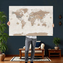 Framed Large World Map Canvas Print for Office Decor by MyGreatCanvas | Canvas Wall Art Prints | Photo Prints & Wall Decor