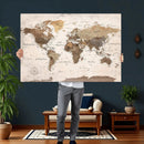World Map Canvas Print – Framed Travel Map Wall Art for by MyGreatCanvas | Canvas Wall Art Prints | Photo Prints & Wall Decor
