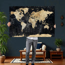 Framed Large World Map Wall Art Canvas Print for Living Room by MyGreatCanvas | Canvas Wall Art Prints | Photo Prints & Wall Decor