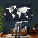 Black World Map Wall Art Canvas Print for Home Office and by MyGreatCanvas | Canvas Wall Art Prints | Photo Prints & Wall Decor