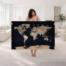 Grunge Wall Art World Map Canvas Print