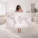 World Map Canvas Print – Detailed Map of the World Wall Art
