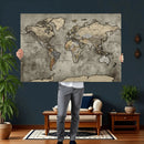 World Map Canvas Print – Detailed Map of the World Wall Art