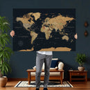 Framed Large World Map Wall Art Canvas Print – Stunning by MyGreatCanvas | Canvas Wall Art Prints | Photo Prints & Wall Decor