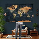 Vintage World Map Canvas Wall Art – Detailed Map with by MyGreatCanvas | Canvas Wall Art Prints | Photo Prints & Wall Decor