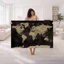 Push Pin World Map Canvas Wall Art Print, Interactive Travel