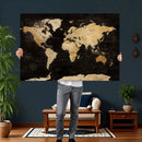 Extra Large World Map Canvas Print – Detailed Map Classic