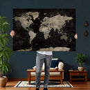 Detailed World Map Wall Art Print - Large Framed World Map