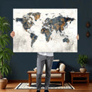 World Map Wall Art Canvas Print for Office Wall Decor by MyGreatCanvas | Canvas Wall Art Prints | Photo Prints & Wall Decor