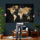 World Map Canvas Wall Art with Famous Landmarks – Framed by MyGreatCanvas | Canvas Wall Art Prints | Photo Prints & Wall Decor
