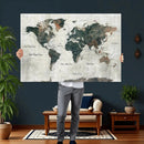 World Map Canvas Print – Framed Travel Map Wall Art for by MyGreatCanvas | Canvas Wall Art Prints | Photo Prints & Wall Decor