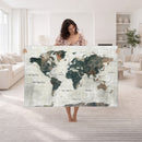 World Map Canvas Print – Framed Travel Map Wall Art for