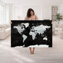 World Map Canvas Print – Framed Push Pin Wall Art, Color