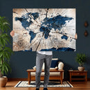 Rustic World Map Canvas Print – Framed Wall Art for Couples, by MyGreatCanvas | Canvas Wall Art Prints | Photo Prints & Wall Decor