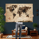 World Map Wall Art Canvas Print by MyGreatCanvas | Canvas Wall Art Prints | Photo Prints & Wall Decor
