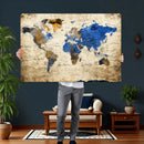 World Map Canvas Print – Colorful Abstract Travel Map, by MyGreatCanvas | Canvas Wall Art Prints | Photo Prints & Wall Decor