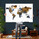 Colorful Watercolor World Map Canvas Wall Art – Framed by MyGreatCanvas | Canvas Wall Art Prints | Photo Prints & Wall Decor