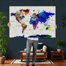 Vintage World Map Canvas Wall Art – Framed Travel Map with by MyGreatCanvas | Canvas Wall Art Prints | Photo Prints & Wall Decor