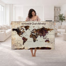 Custom Push Pin Map Wall Art Canvas Print – Personalized