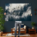 Foggy Mountain Forest Canvas Print, Misty Pine Trees Nature by MyGreatCanvas | Canvas Wall Art Prints | Photo Prints & Wall Decor
