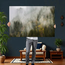 Misty Mountain Canvas Print, Foggy Pine Trees Nature Wall by MyGreatCanvas | Canvas Wall Art Prints | Photo Prints & Wall Decor