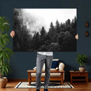Black White Forest Wall Art Canvas Print, Misty Pine Tree by MyGreatCanvas | Canvas Wall Art Prints | Photo Prints & Wall Decor