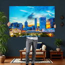 Atlanta Skyline Wall Art Canvas Print, Atlanta Downtown by MyGreatCanvas | Canvas Wall Art Prints | Photo Prints & Wall Decor