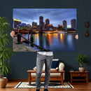 Boston Wall Art Canvas Print, Boston City Downtown Night by MyGreatCanvas | Canvas Wall Art Prints | Photo Prints & Wall Decor