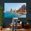 Chicago Wall Art Canvas Print, Chicago City Downtown Night by MyGreatCanvas | Canvas Wall Art Prints | Photo Prints & Wall Decor
