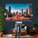 Chicago Wall Art Canvas Print - Chicago City Downtown Night by MyGreatCanvas | Canvas Wall Art Prints | Photo Prints & Wall Decor