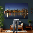 Chicago Wall Art Canvas Print - Chicago City Downtown Night by MyGreatCanvas | Canvas Wall Art Prints | Photo Prints & Wall Decor