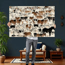 Farmhouse Animals Horse Longhorn Cow Wall Art Canvas Print - by MyGreatCanvas | Canvas Wall Art Prints | Photo Prints & Wall Decor