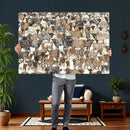 Abstract Longhorn Wall Art Canvas Print - Cow Animal Drawing by MyGreatCanvas | Canvas Wall Art Prints | Photo Prints & Wall Decor