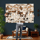 Large Longhorn Wall Art Canvas Print - Abstract Cow Animal by MyGreatCanvas | Canvas Wall Art Prints | Photo Prints & Wall Decor