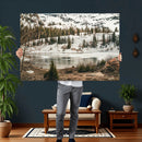 Snowy Mountain Landscape Wall Art Canvas Print, Alpine Pine by MyGreatCanvas | Canvas Wall Art Prints | Photo Prints & Wall Decor