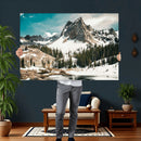 Snowy Mountain Wall Art Canvas Print, Alpine Pine Forest by MyGreatCanvas | Canvas Wall Art Prints | Photo Prints & Wall Decor