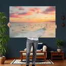 Sunset Beach Wall Art Canvas Print – Soft Coastal by MyGreatCanvas | Canvas Wall Art Prints | Photo Prints & Wall Decor