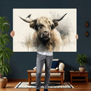 Abstract Highland Cow Wall Art Canvas Print, Rustic Farm by MyGreatCanvas | Canvas Wall Art Prints | Photo Prints & Wall Decor