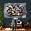 Graffiti Cube Abstract Street Art Wall Art Canvas Print by MyGreatCanvas | Canvas Wall Art Prints | Photo Prints & Wall Decor
