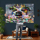 Graffiti Dog Wall Art Decor for Teen Bedroom - Abstract by MyGreatCanvas | Canvas Wall Art Prints | Photo Prints & Wall Decor