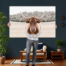 Texas Longhorn Bull Wall Art Canvas Print, Rustic Western by MyGreatCanvas | Canvas Wall Art Prints | Photo Prints & Wall Decor