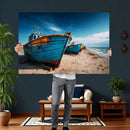 Coastal Fishing Boats Wall Art Canvas Print, Sunset Beach by MyGreatCanvas | Canvas Wall Art Prints | Photo Prints & Wall Decor