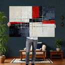 Navy Red Abstract Wall Art Canvas Print, Modern Luxury by MyGreatCanvas | Canvas Wall Art Prints | Photo Prints & Wall Decor